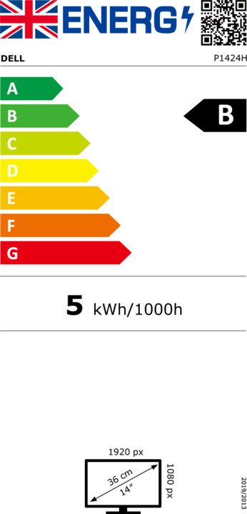Monitor Dell Portable Monitor P1424H, 14", LED