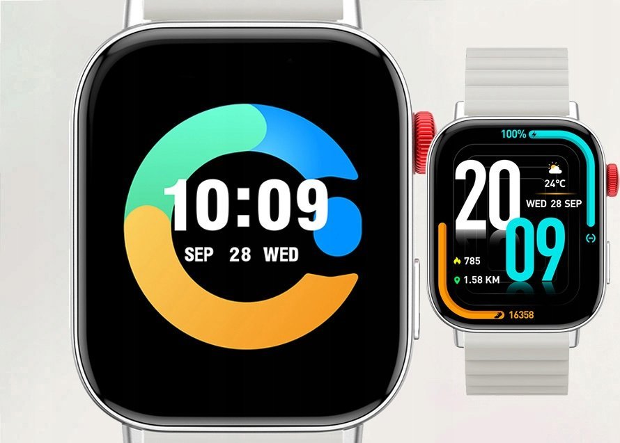 Orë smartwatch Colmi C8 Max, ekran 1.83", rrip magnetik, argjendtë