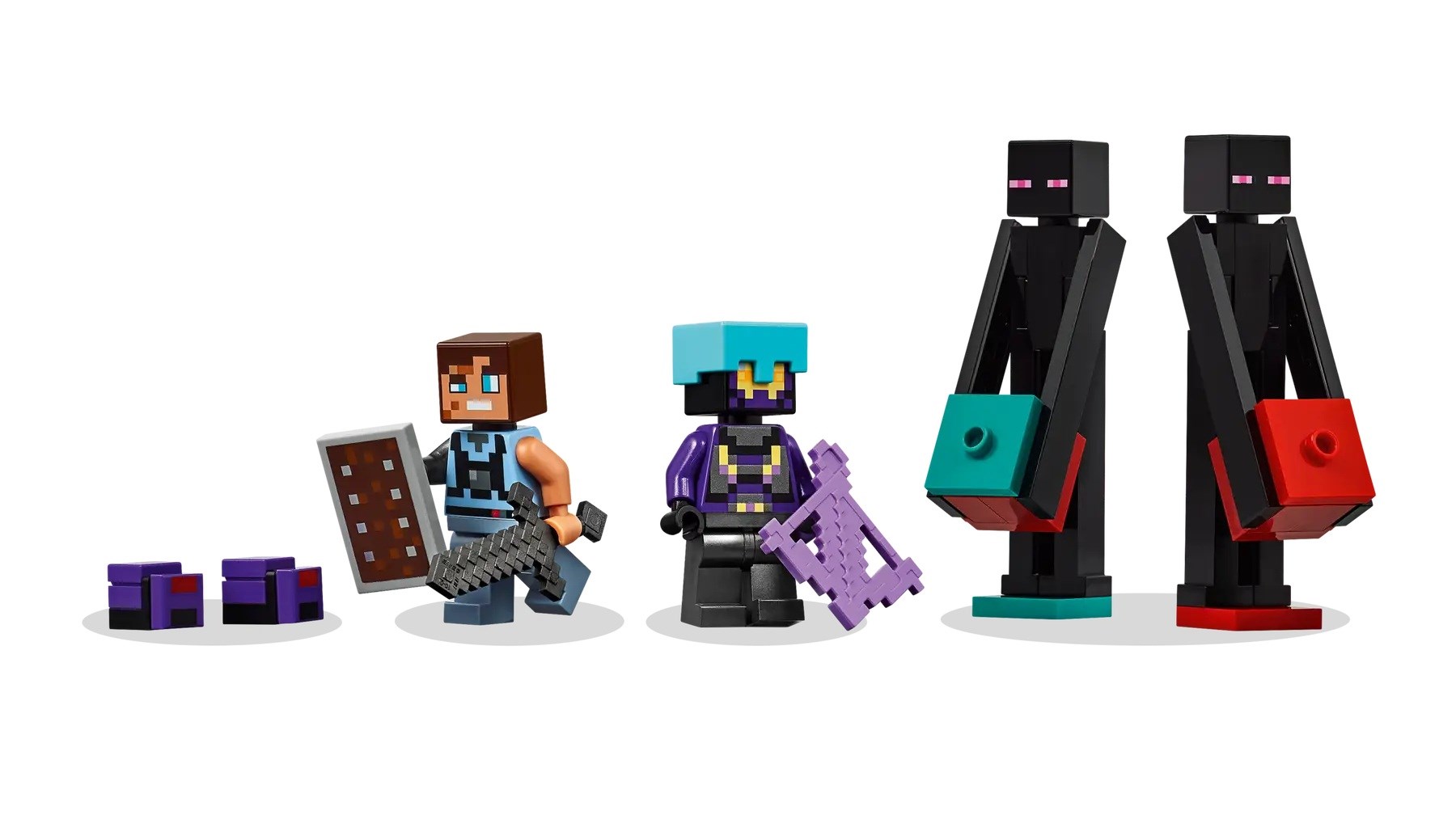 Lodër ndërtimi Lego Minecraft 21279 The Enderman Tower, set me kulla dhe figura, shumëngjyrëshe