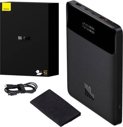 Powerbank Baseus Blade, 20000mAh, 100W, e zezë