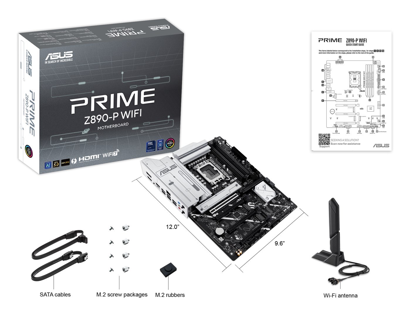 Pllakë amë ASUS PRIME Z890-P WIFI Intel Z890 LGA 1851 (Socket V1) ATX
