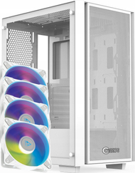 Kullë PC Zenpc Z1 Mesh ARGB TG, Midi Tower, 4 ventilatorë ARGB, e bardhë