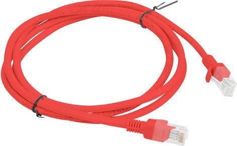 Kabllo interneti Lanberg Patchcord Cat6, 1m, e kuqe
