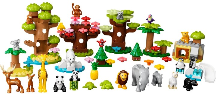 Set lodër LEGO® DUPLO® 10975 Wild animals of the world, 143 pjesë