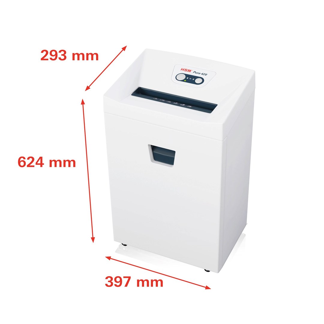 Makinë sharrimi dokumentesh HSM Pure 420 P-4, 500W, e bardhë