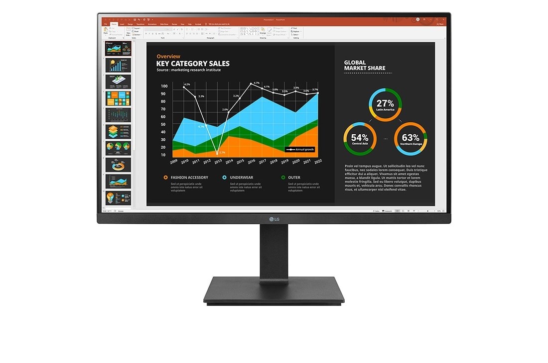 Monitor LG 27BQ75QB-B, 27", QHD, e zezë