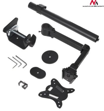 Mbajtëse muri Maclean për monitorë MC-690, 13-27 inç, e zezë 