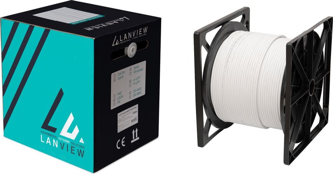 Kabllo rrjeti Lanview LVN122164, Cat6a U-FTP, LSZH, gri