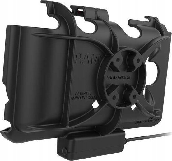 Mbajtëse aktive për tablet RAM Mounts RAM HOL SAM60CPU, për Samsung Tab Active5 Tab Active3 Tab Active2, me karikim GDS pogo, e zezë