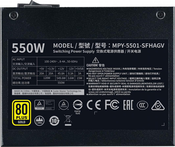 Furnizues energjie Cooler Master V SFX Gold, 550W