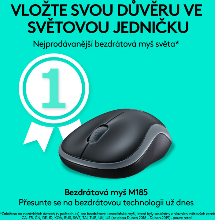 Maus pa kabllo Logitech M185, i kaltër