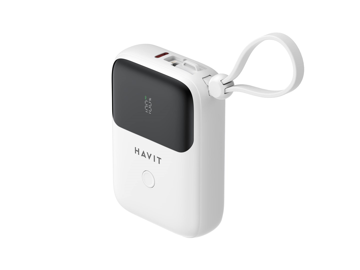 Powerbank Havit PB5215, 10000mAh, PD 22.5W, i bardhë