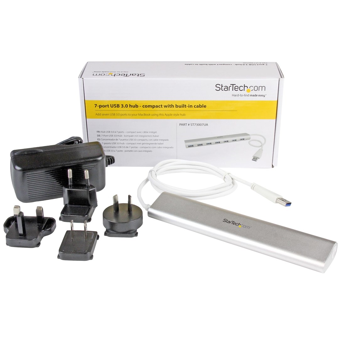 Qendër USB Startech ST73007UA, 7x USB-A 3.0, e hirtë