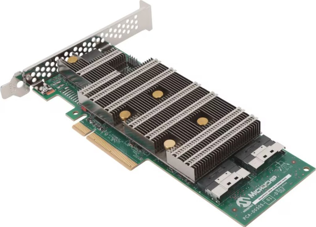 Kontrollues RAID Microchip SmartRAID 3254-16i/e, PCIe Gen4, SAS SATA NVMe