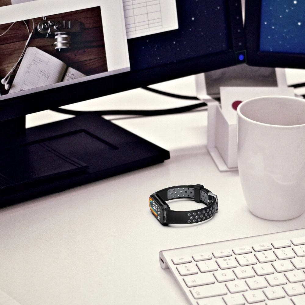 Rrip dore Tech-Protect Iconband Air, për Xiaomi Smart Band 8 9 10 NFC, silikon, i zi gri