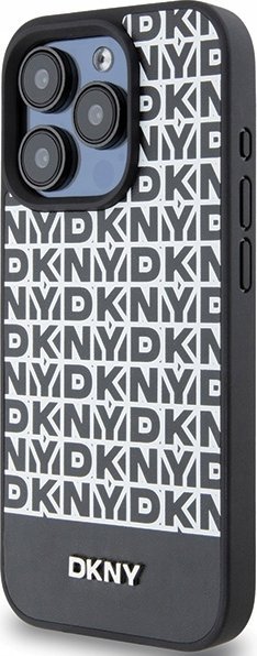 Mbulesë DKNY MagSafe për iPhone 15 Pro, lëkurë PU, e zezë