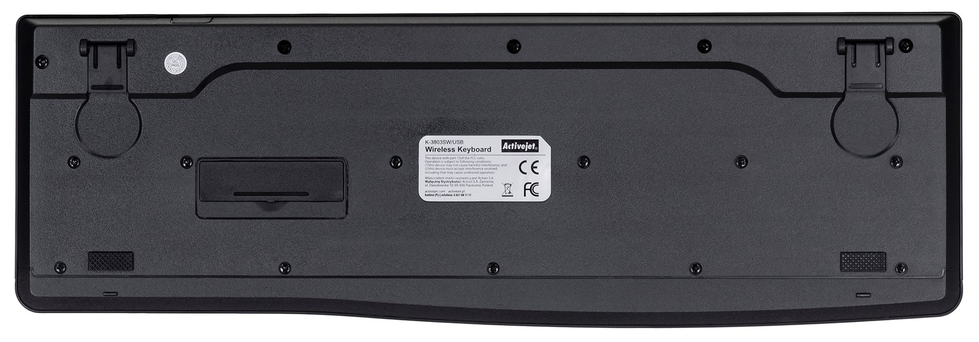 Tastierë wireless Activejet K-3803SW, 1x AAA, e zezë