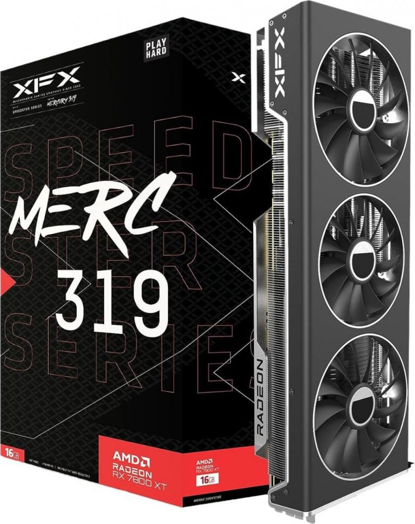 Kartelë grafike XFX Speedster MERC 319 Radeon RX 7800 XT Black 16GB GDDR6