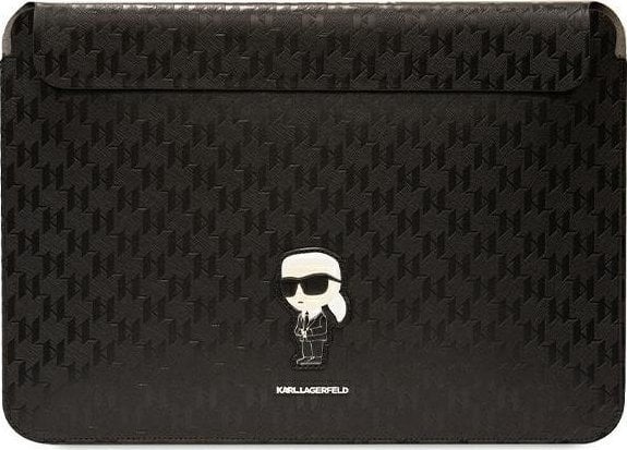 Mbrojtëse laptopi Karl Lagerfeld Saffiano Monogram Ikonik KLCS16SAKHPKK, 16", e zezë