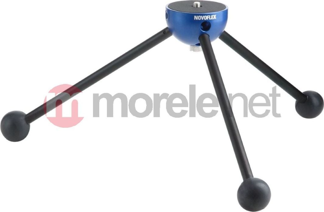 Tripod fotografik Novoflex BasicBall Blue, kapacitet 25kg, 3 këmbë, blu