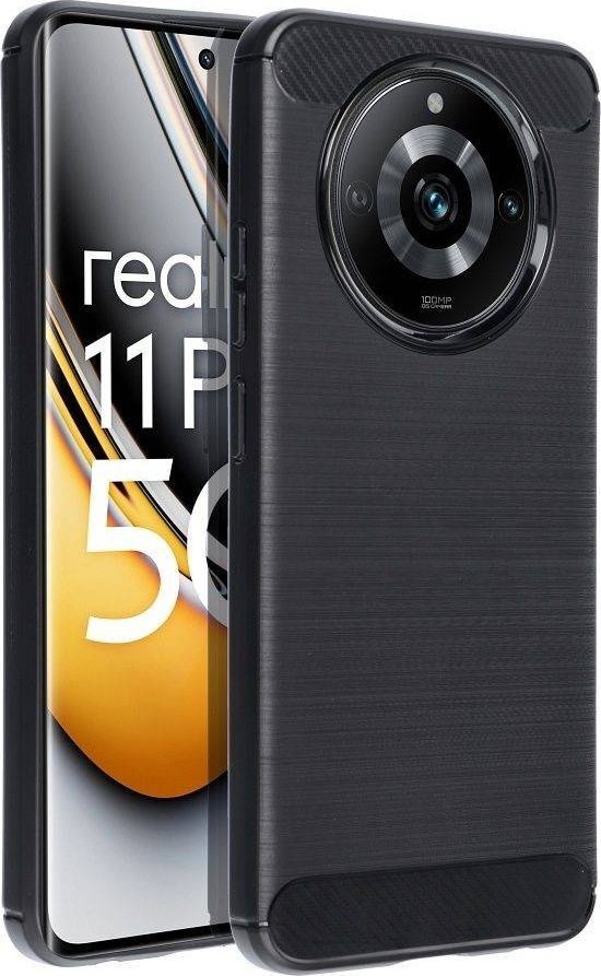 Maskë mbrojtëse Realme Carbon Case për Realme 11, teksturë karboni, e zezë