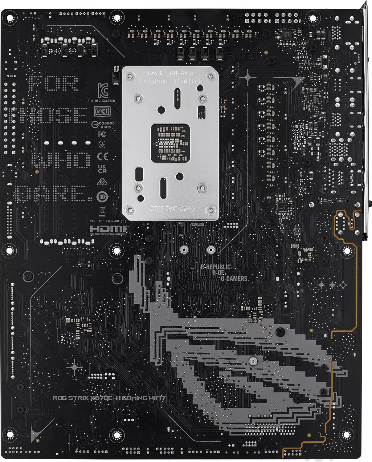 Pllakë amë ASUS ROG STRIX X870E-H GAMING WIFI7, AMD X870E, Socket AM5, ATX 3