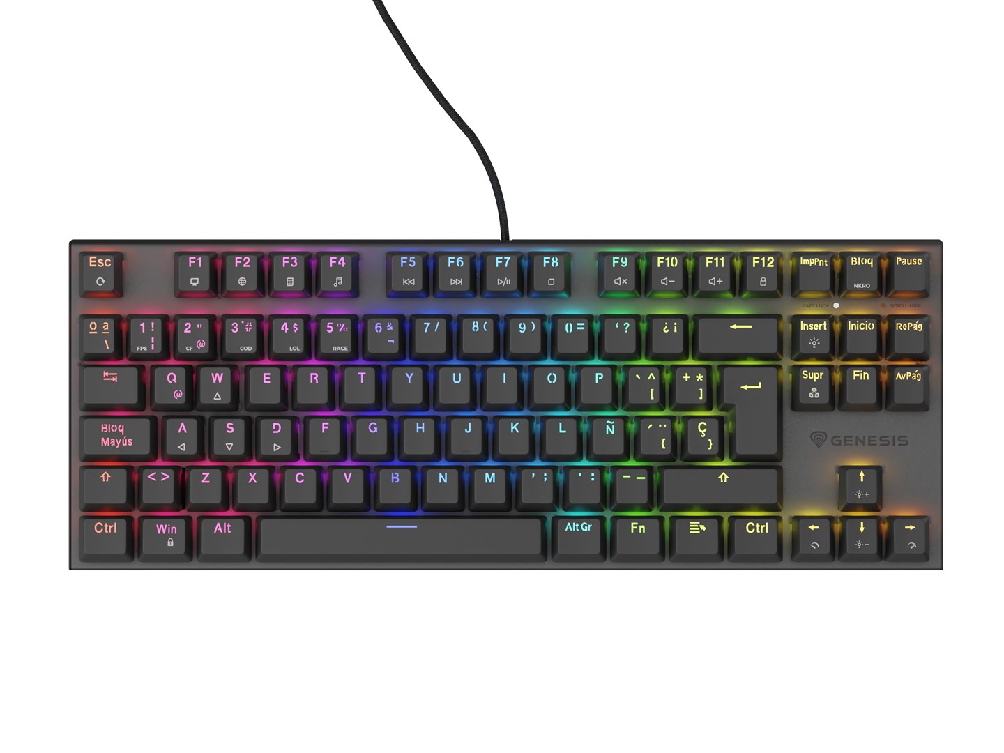 Tastierë Genesis THOR 303 TKL, Mekanike, USB, e zezë