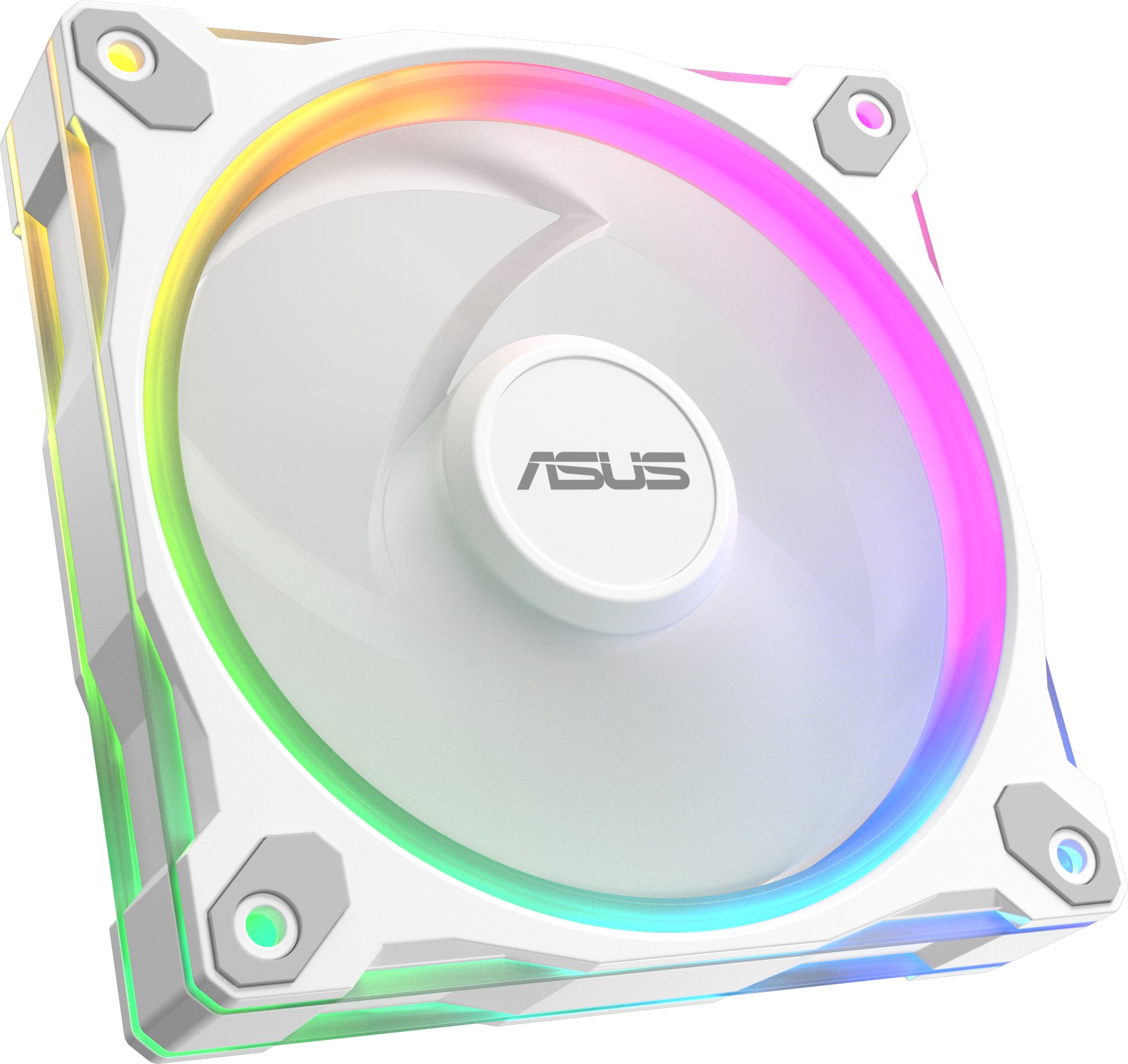 Ventilatorë kasë ASUS Prime MR120, 120mm, ARGB, set 3 copë, të bardhë