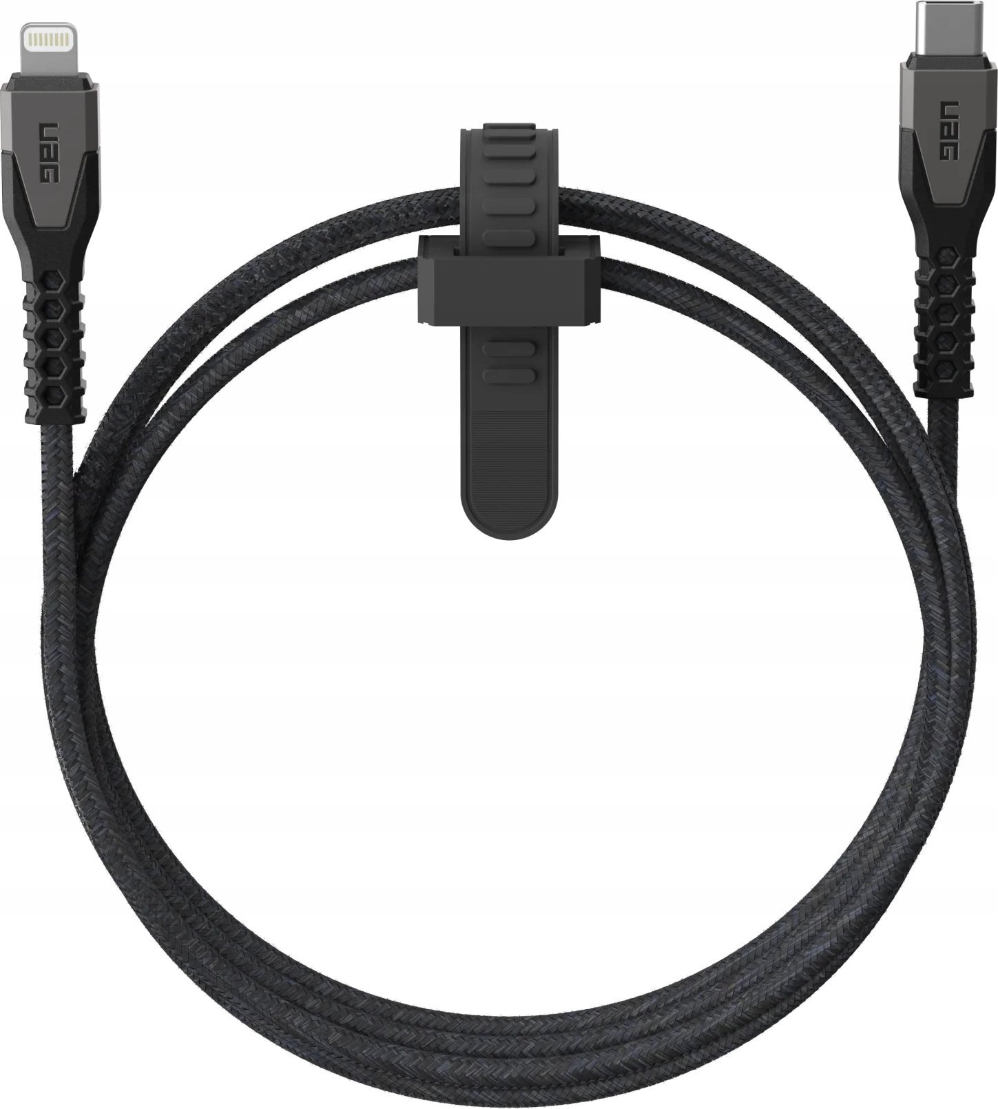 Kabllo karikues Apple Urban Armor Gear Rugged Kevlar Lightning, 1.5m, i zi gri