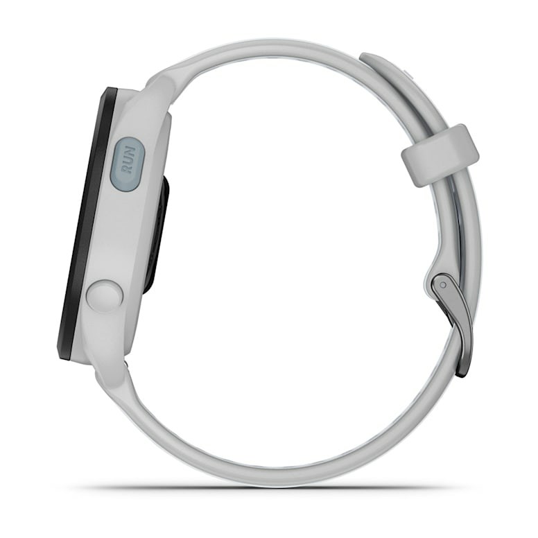 Ora sportive Garmin Forerunner 165 Music, 43mm, Mist Grey dhe Whitestone