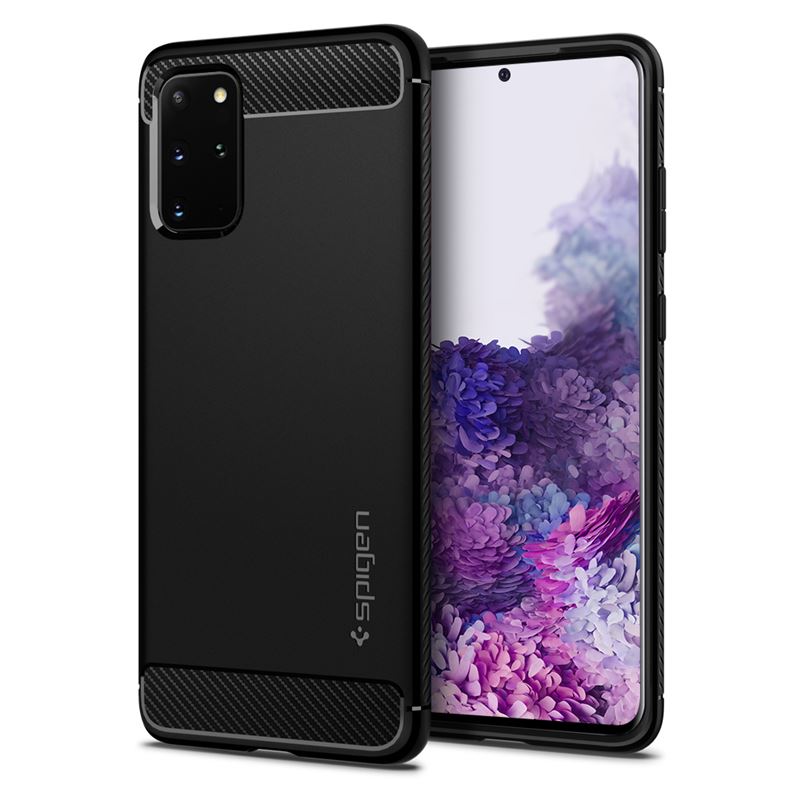 Mbështjellëse për Samsung Galaxy S20+ Spigen Rugged Armor, e zezë