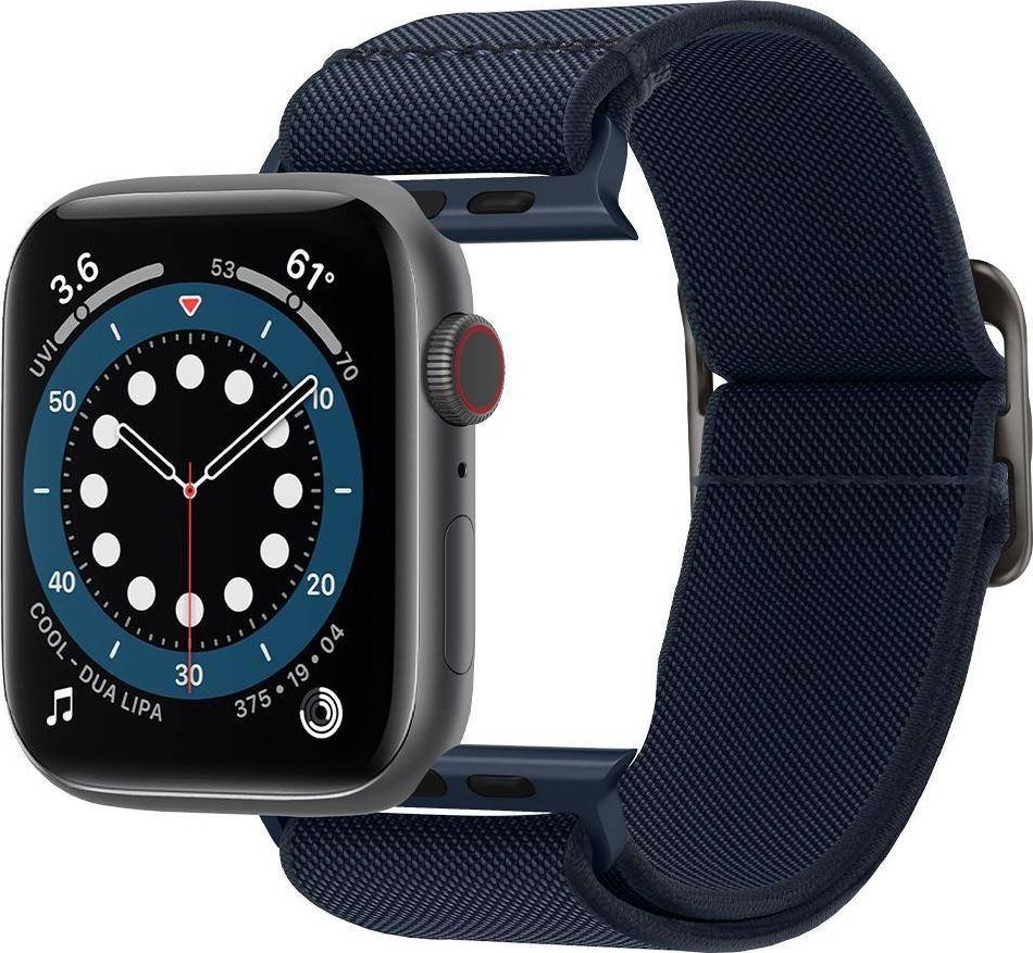 Rrip dore Spigen Fit Lite për Apple Watch 42/44mm, silikoni, blu navy