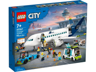 Set LEGO City Passenger Airplane 60367, aeroplan pasagjerësh, 9 minifigura, shumengjyrësh