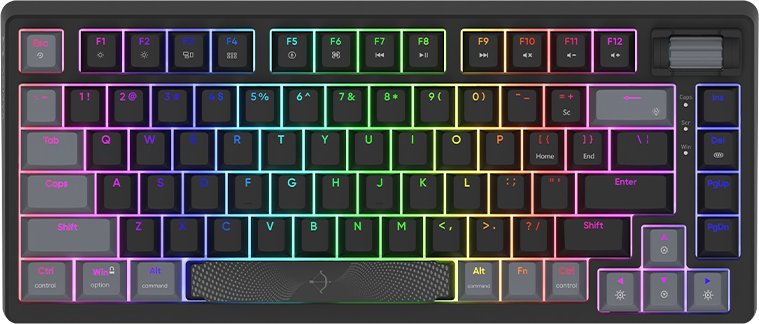 Tastierë gaming Aqirys Drtov, mekanike 75%, USB C, HaiMu Pink