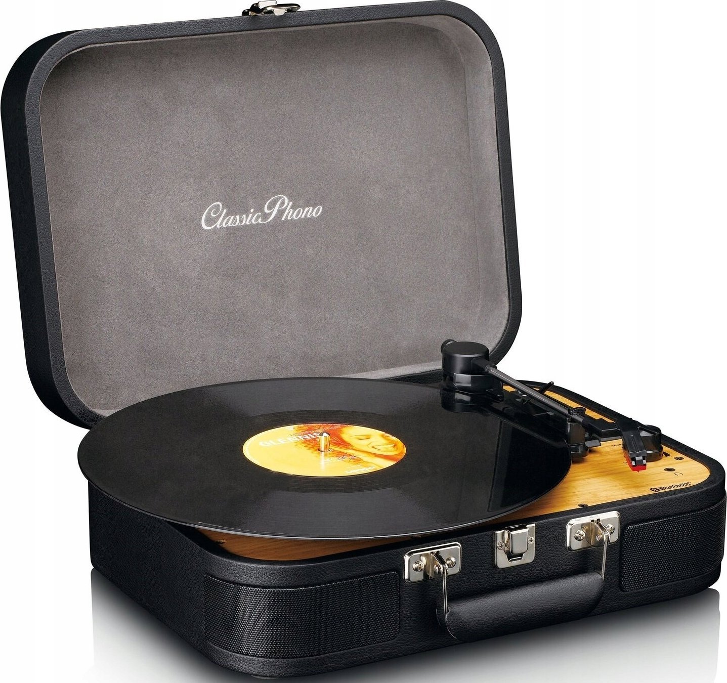 Gramafon portativ Lenco TT-116BK, USB, Bluetooth, i zi