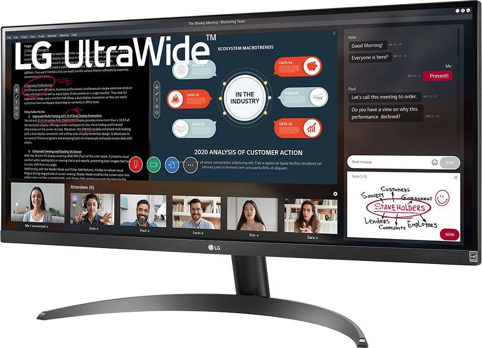 Monitor LG UltraWide 29WP500-B, 29'', 2560 x 1080 (UWHD), 75 Hz, i zi