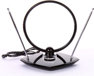 Antena e brendshme TV Star T-415A, VHF UHF FM, me përforcim, e zezë