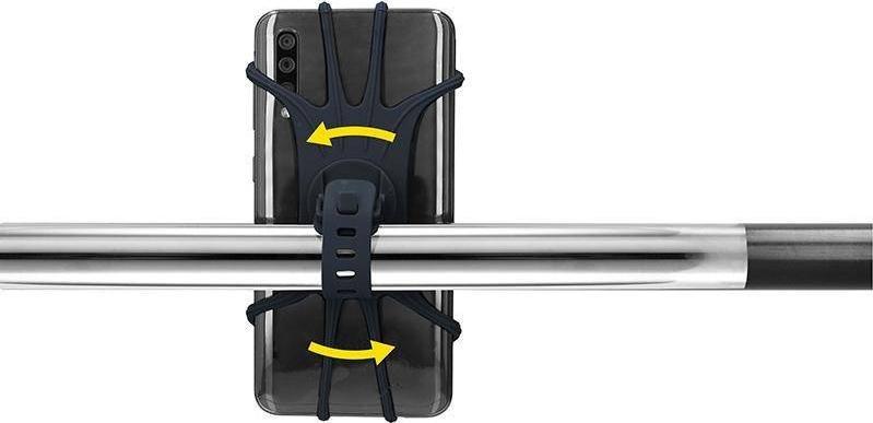 Mbajtëse telefoni për biçikletë Dunlop, 10 - 15 cm, e hirtë
