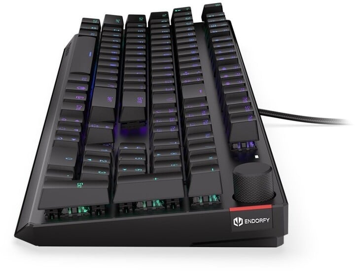 Tastierë Endorfy Thock, Kailh Red, RGB LED, e zezë, US