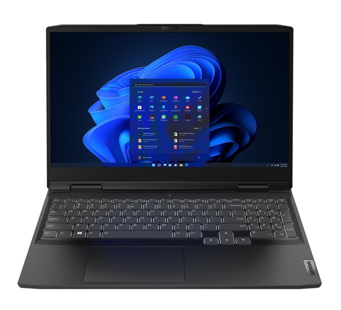 Laptop Lenovo IdeaPad Gaming, 15.6", AMD Ryzen 5 7535HS, 16 GB RAM, 512 GB SSD, NVIDIA GeForce RTX 3050, i hirtë