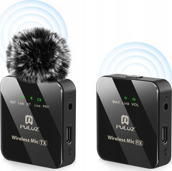 Mikrofon wireless Puluz TRRS, Bluetooth, 3.5mm TRS TRRS, i zi