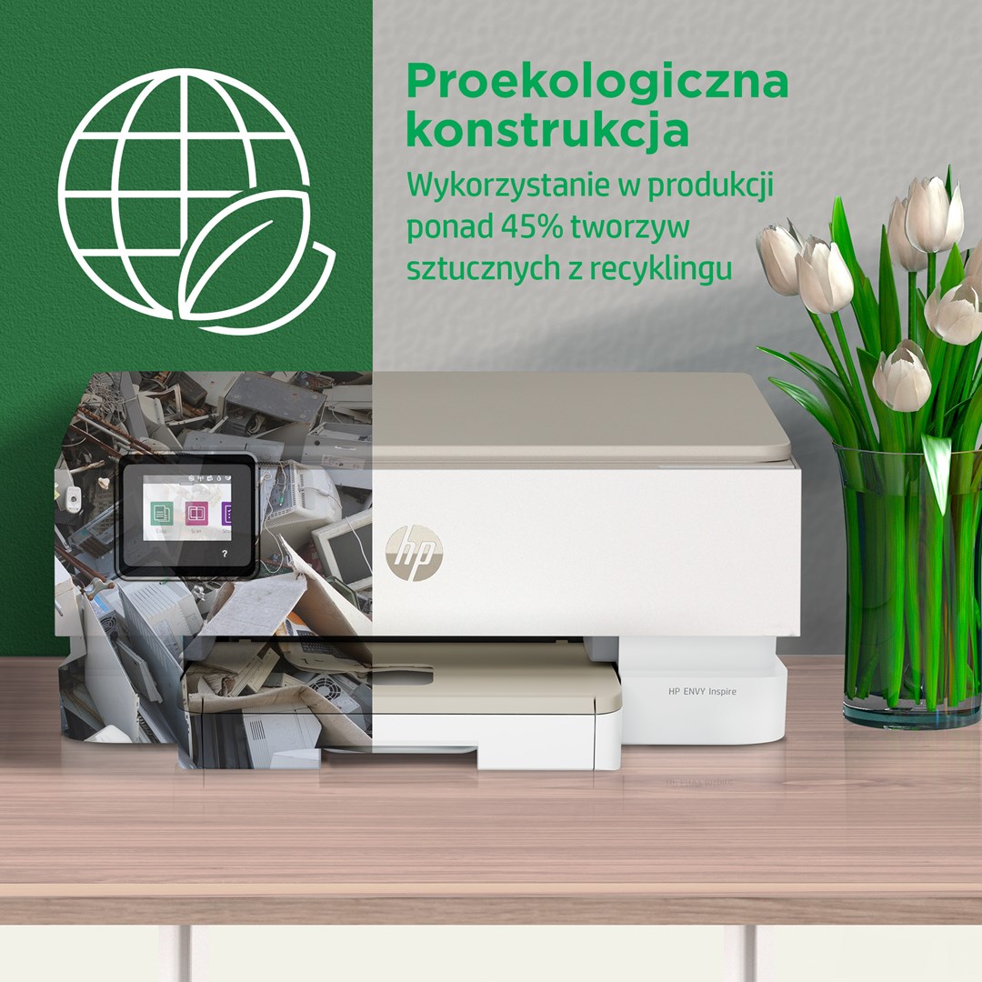 Printer multifunksional HP Inspire 7220e, Inkjet termal, bezhë