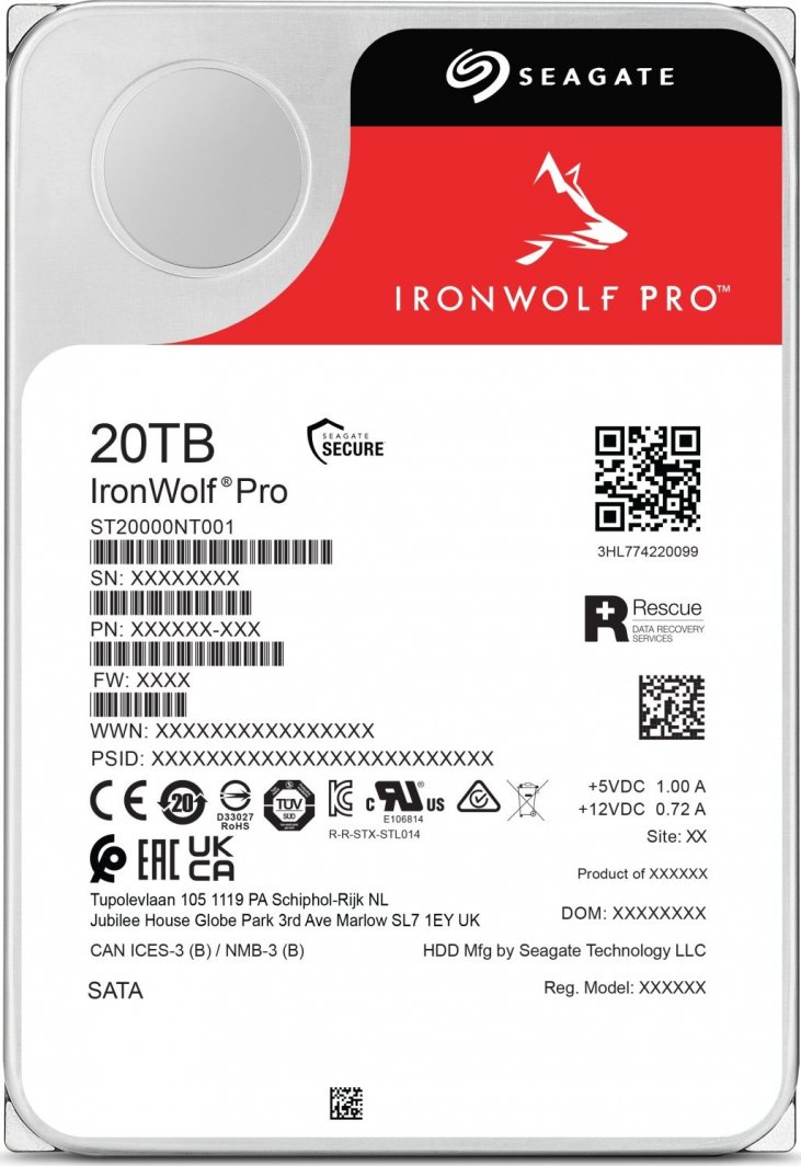 Disk serveri Seagate IronWolf Pro 20TB, 3.5'', SATA III (6Gb/s?