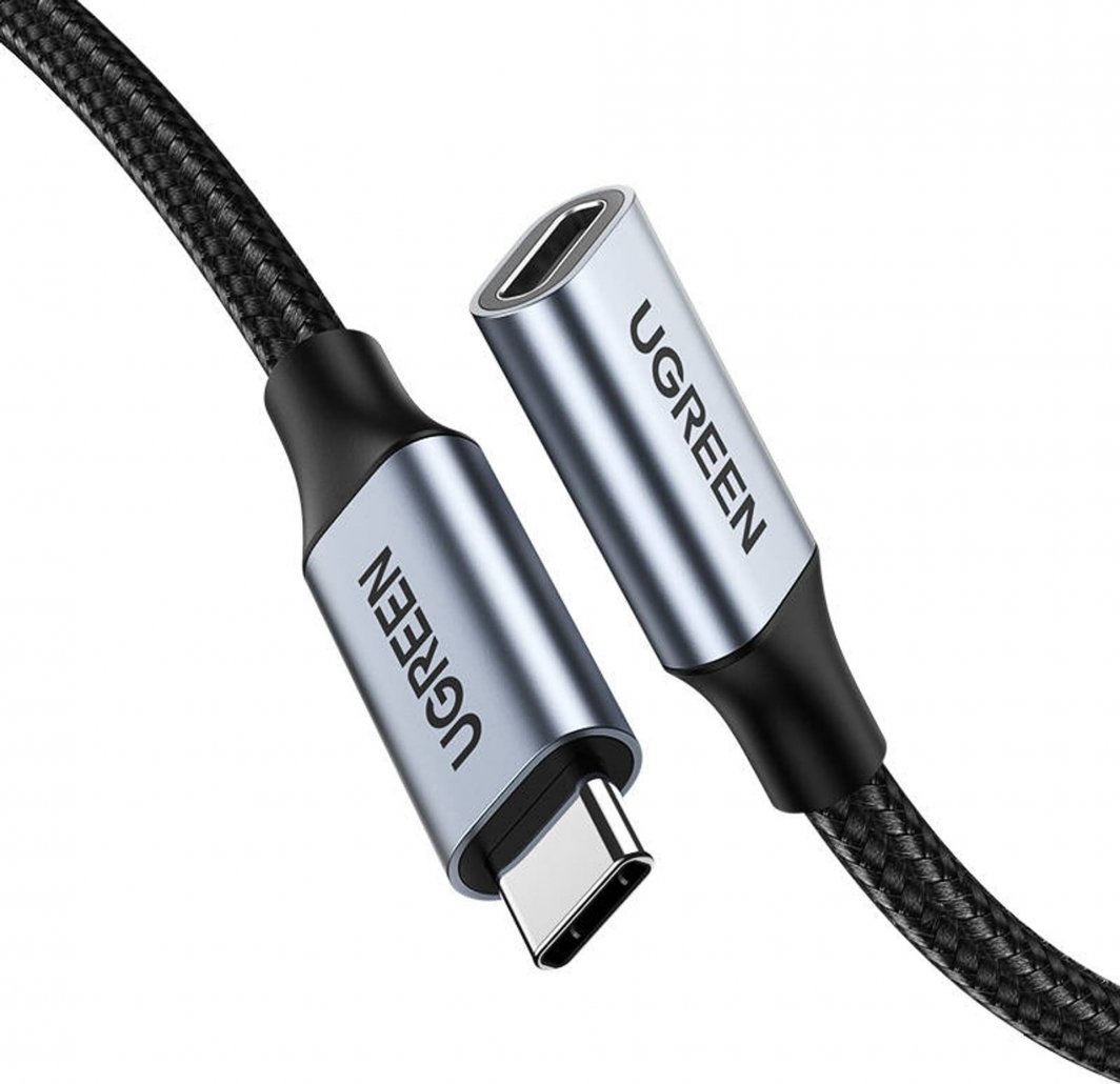 Kabllo USB UGREEN 80810B, USB C në USB C, 0.5m, 100W, e zezë