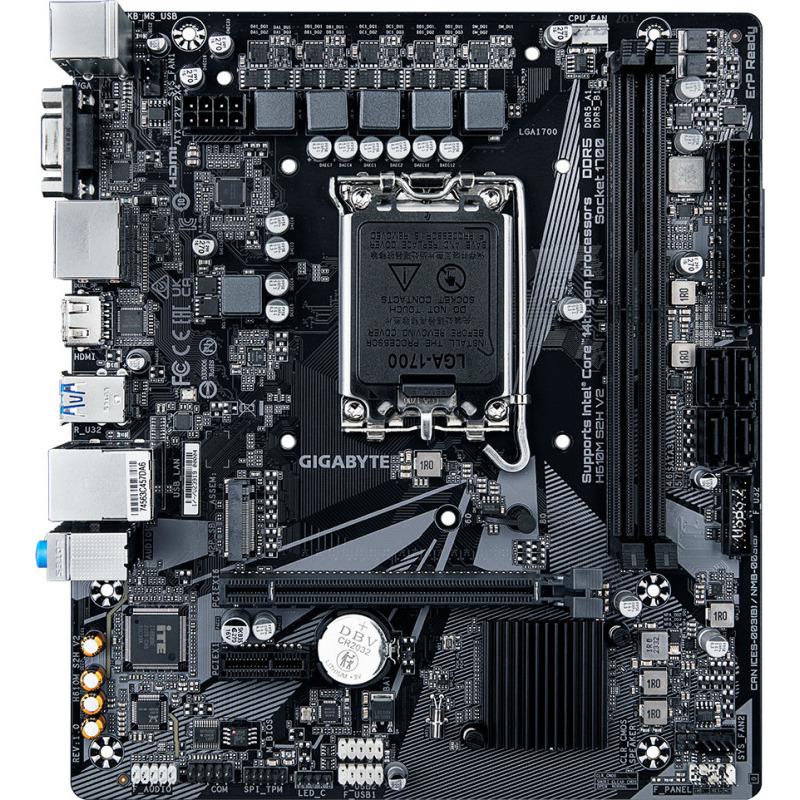 Pllakë amë Gigabyte H610M S2H V2, DDR5, socket LGA1700, e zezë