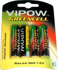 Bateri AA Rebel Greencell R6, 1.5V, paketim 4 copë