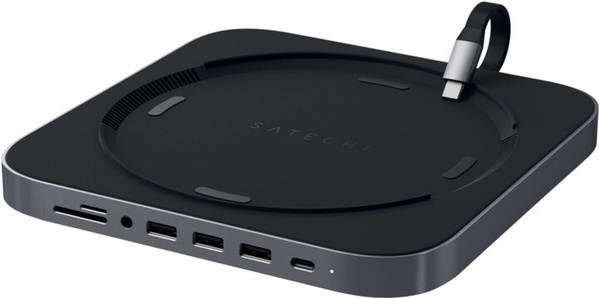 Mbajtëse dhe Hub Satechi USB-C për Mac Mini, e hirtë