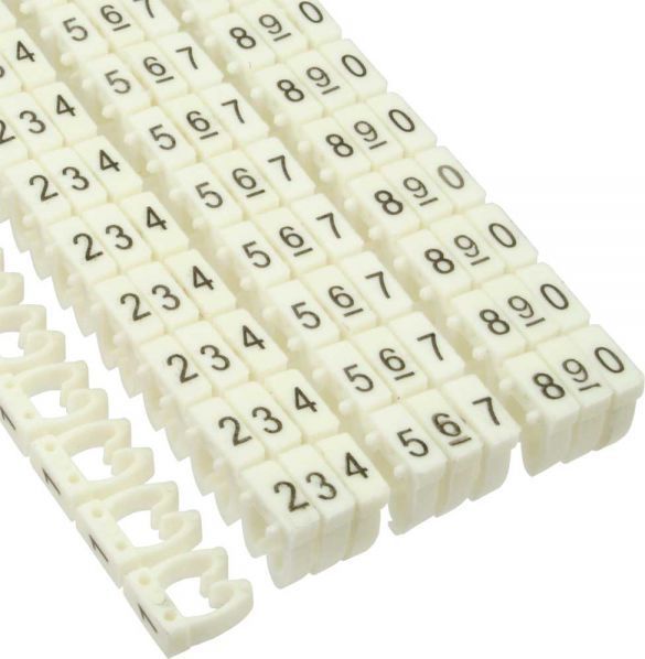 Set shenjues kabllosh InLine Marker White 59961I, 100 copë, diametër 6 mm, të bardha