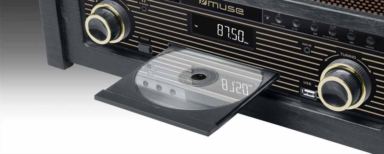 Sistem muzikor Muse MT-115W, gramafon, CD, Bluetooth, kafe