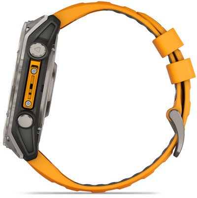 Ora sportive Garmin Fenix 8 AMOLED Sapphire Titanium, 1.4", GPS, portokalli